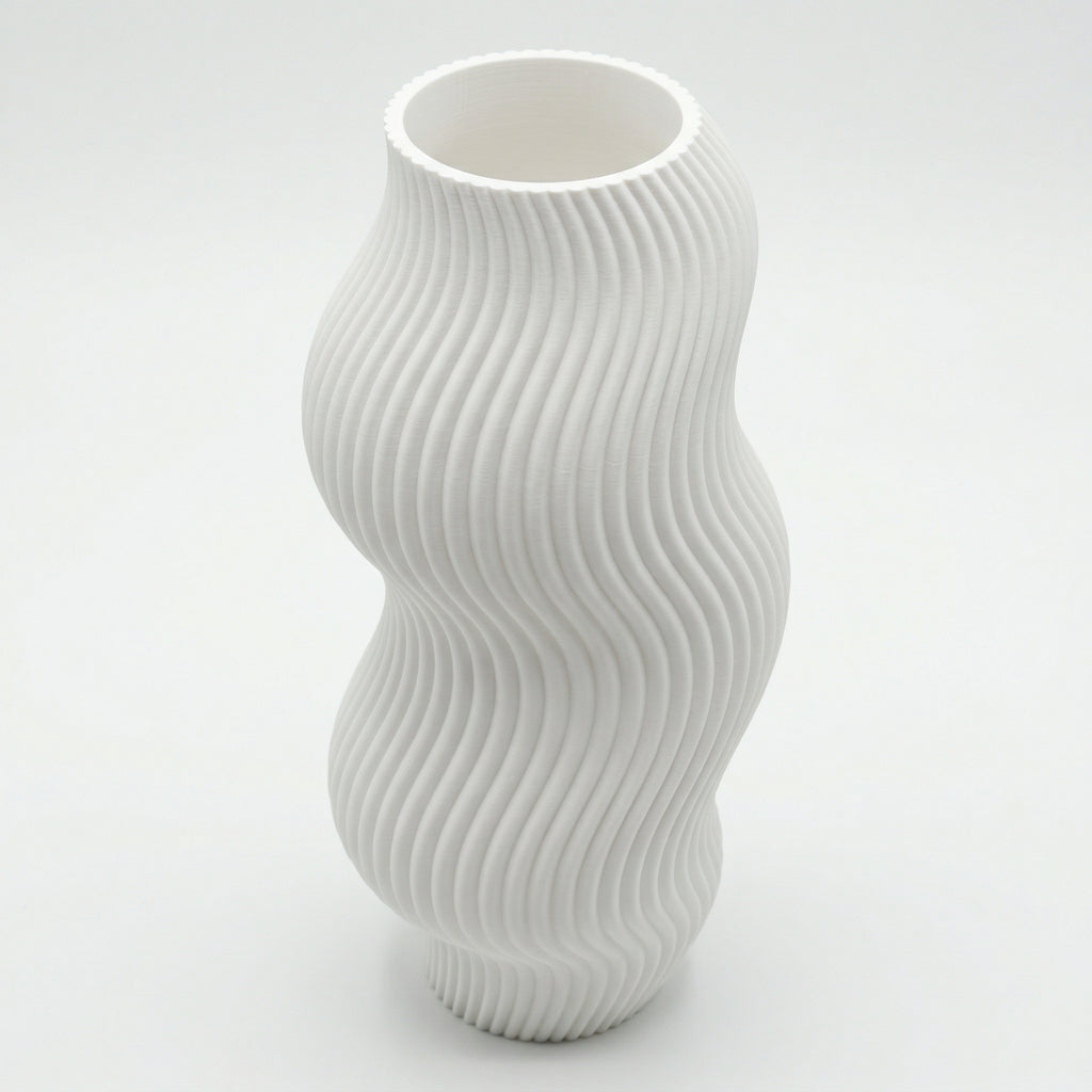 Vaso Aura Sinuosa Vertical Branco — foto 5