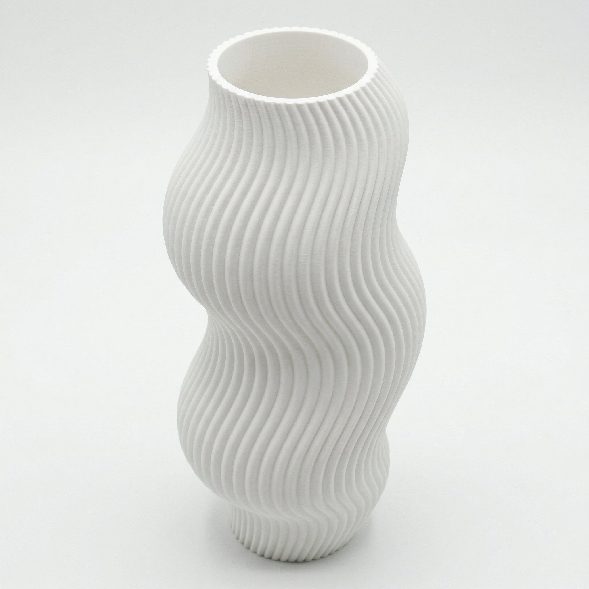 Vaso Aura Sinuosa Vertical Branco — foto 5