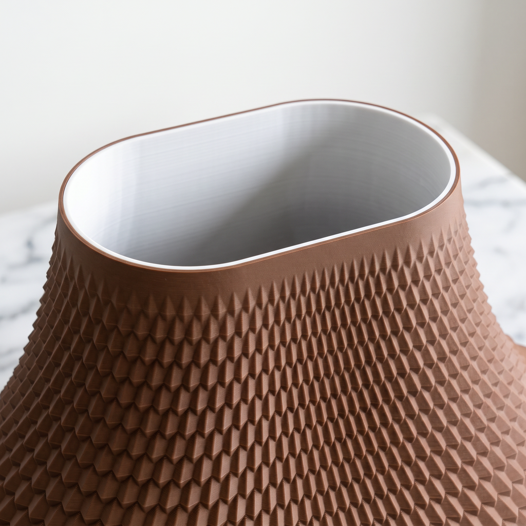 Vaso Grid - Architectural Centerpiece - 255mm — Marrom