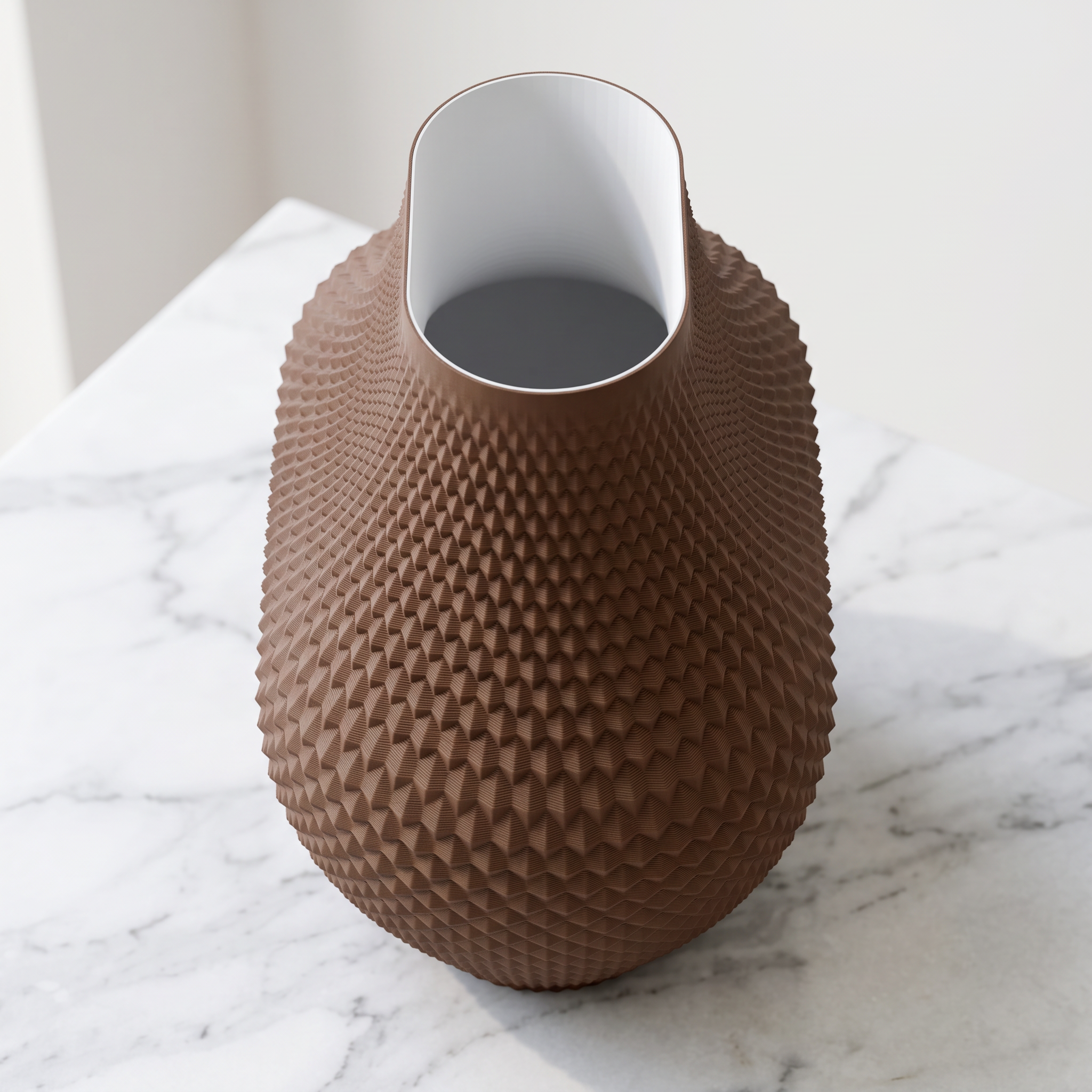 Vaso Grid - Architectural Centerpiece - 255mm — Marrom