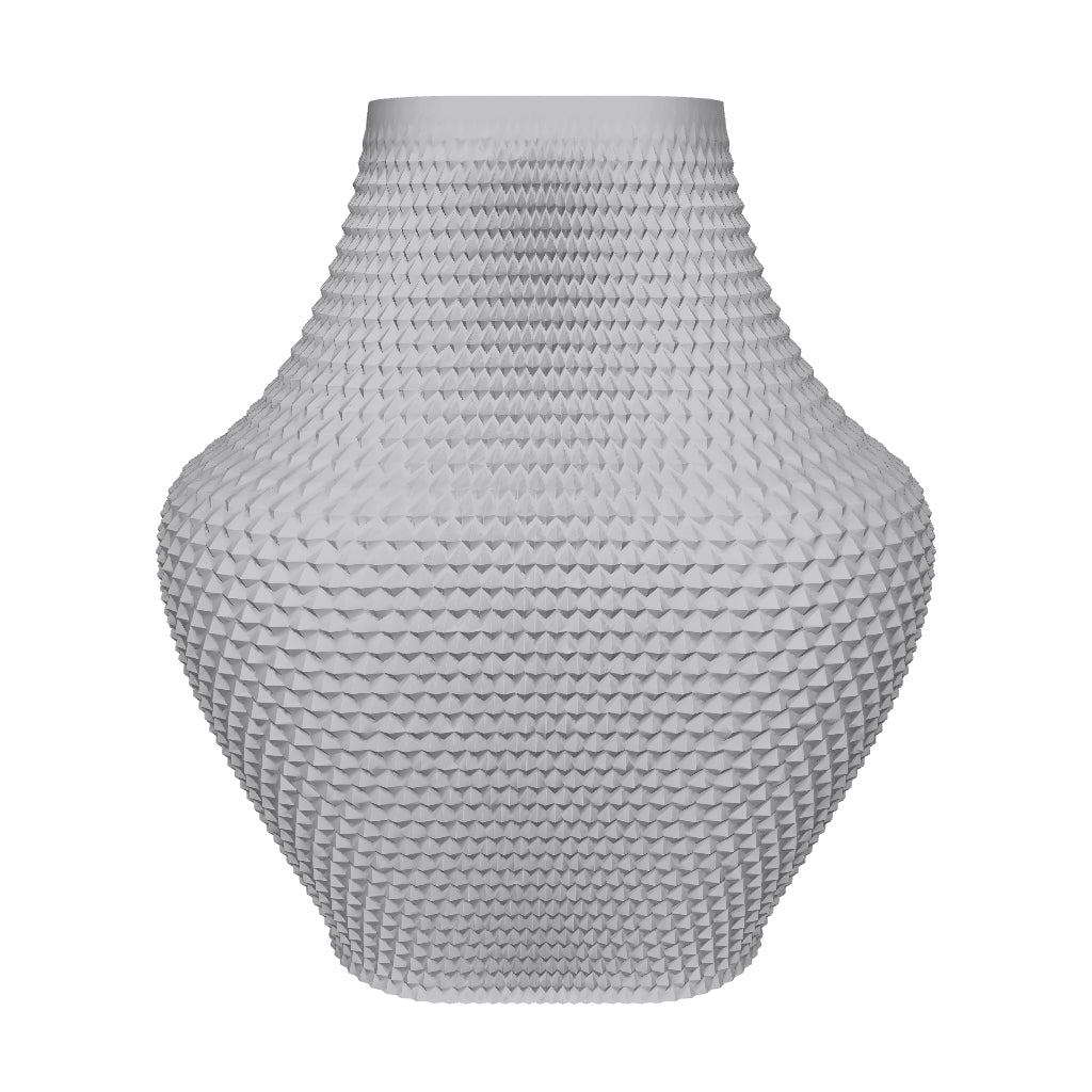 Vaso Grids — 3D — Cinza