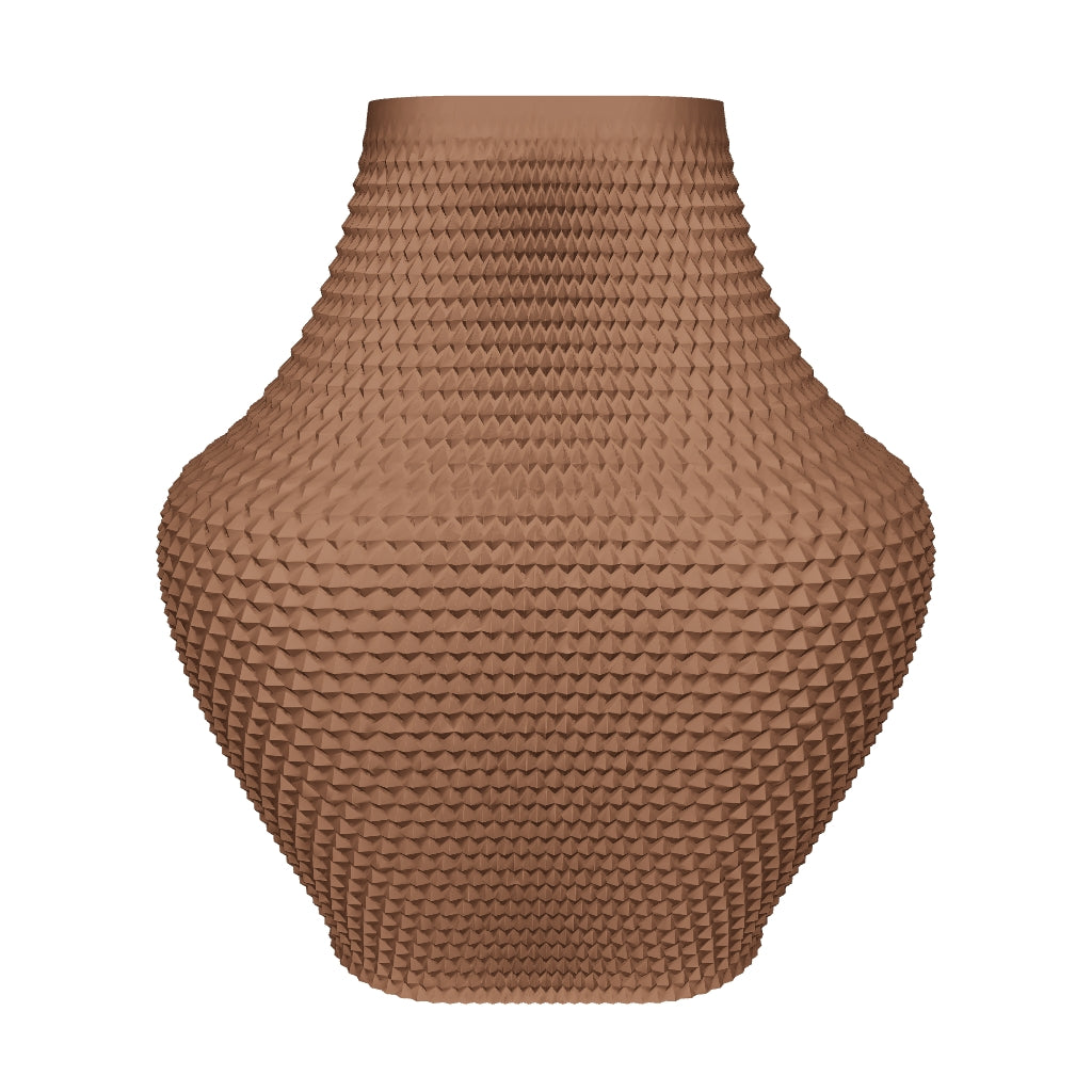Vaso Grids — 3D — Marrom
