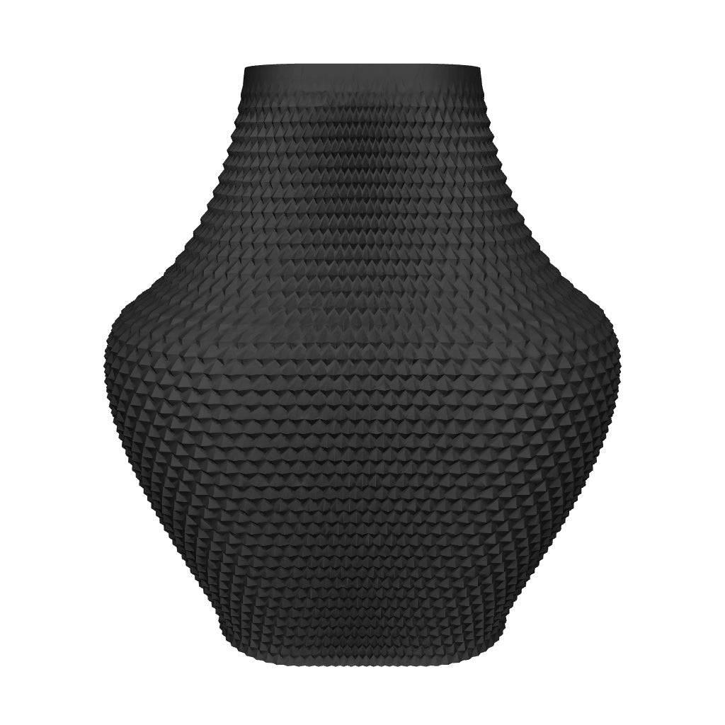 Vaso Grids — 3D — Preto