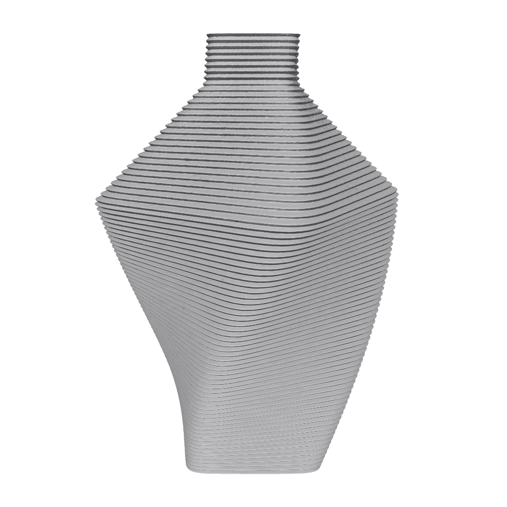 Vaso Luna — 3D — Cinza