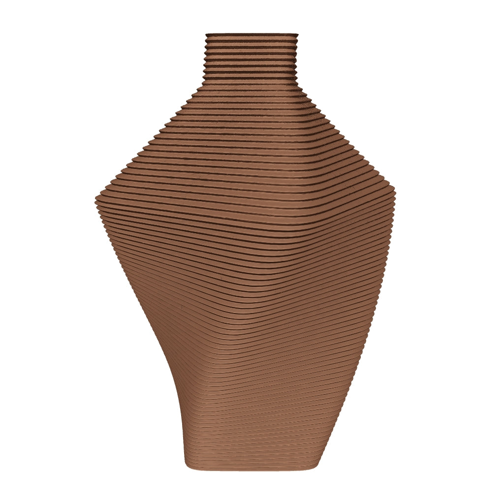 Vaso Luna — 3D — Marrom