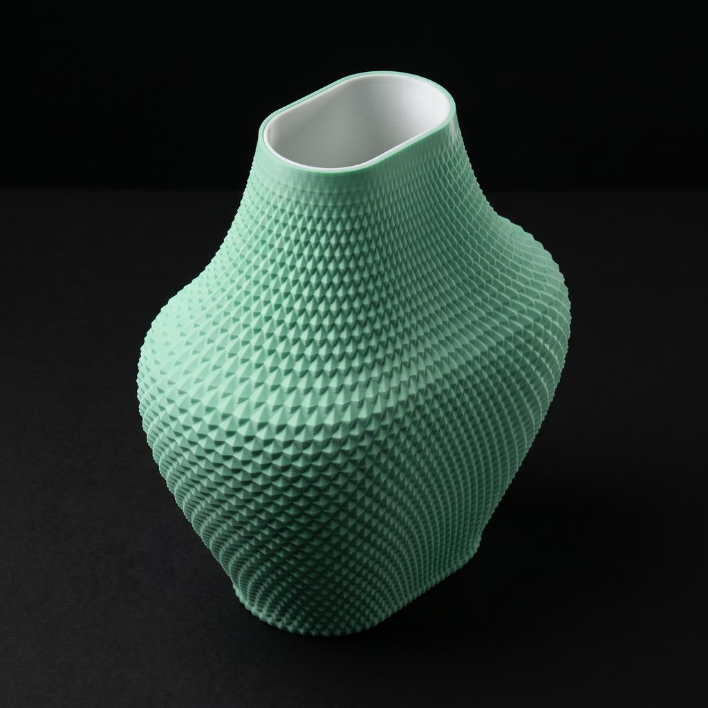 Vaso Grid - Architectural Centerpiece - 255mm — Mint Green