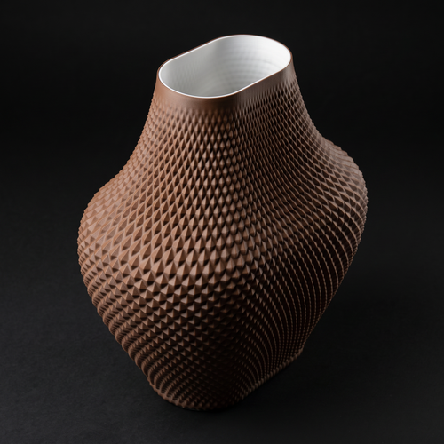 Vaso Grid - Architectural Centerpiece - 255mm — Marrom